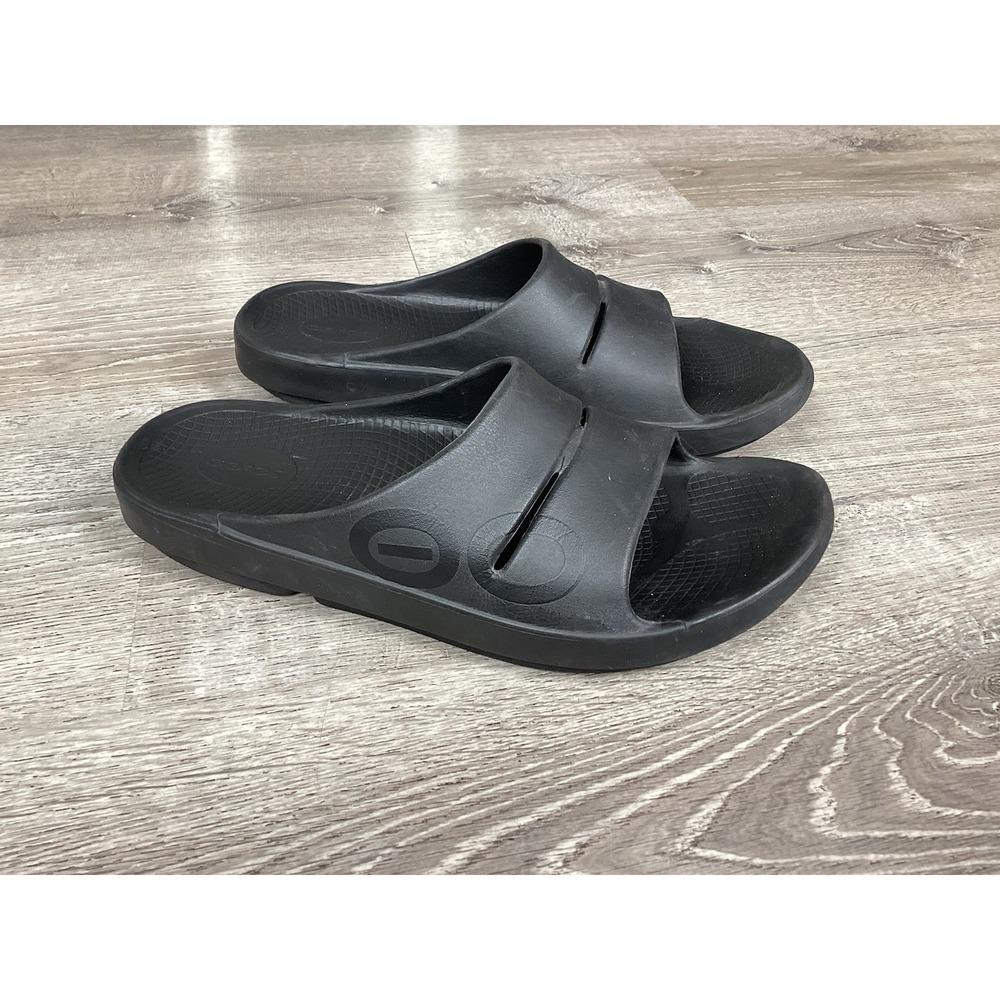 OOFOS OOahh Recovery Slide Sandals Mens Size 13 46 Black Walking Sandal